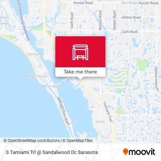 S Tamiami Trl @ Sandalwood Dr map