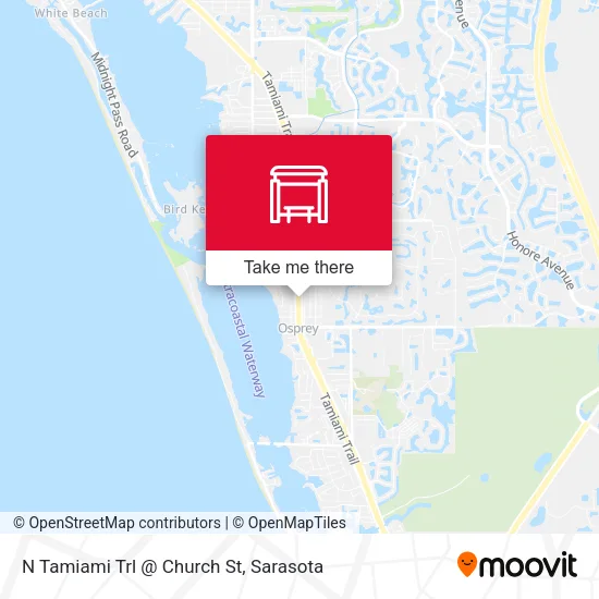 Mapa de N Tamiami Trl @ Church St