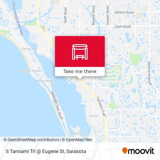 S Tamiami Trl @ Eugene St map