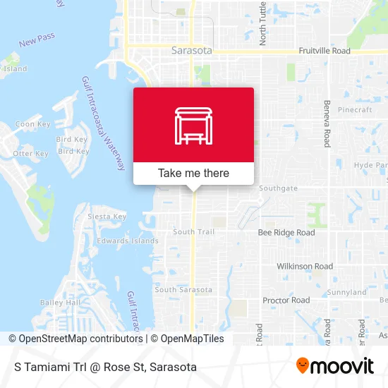 S Tamiami Trl @ Rose St map