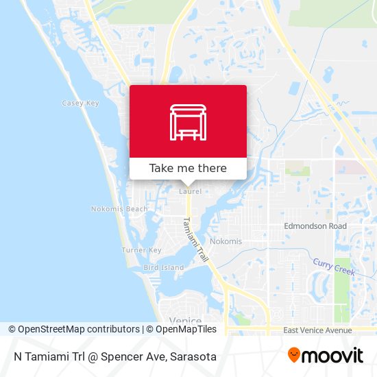 Mapa de N Tamiami Trl @ Spencer Ave