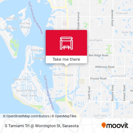 S Tamiami Trl @ Worrington St map