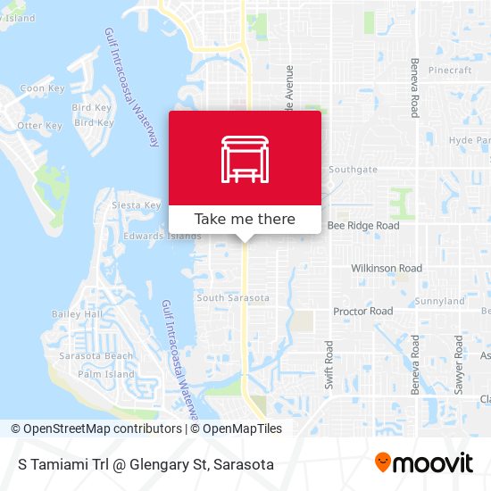 S Tamiami Trl @ Glengary St map