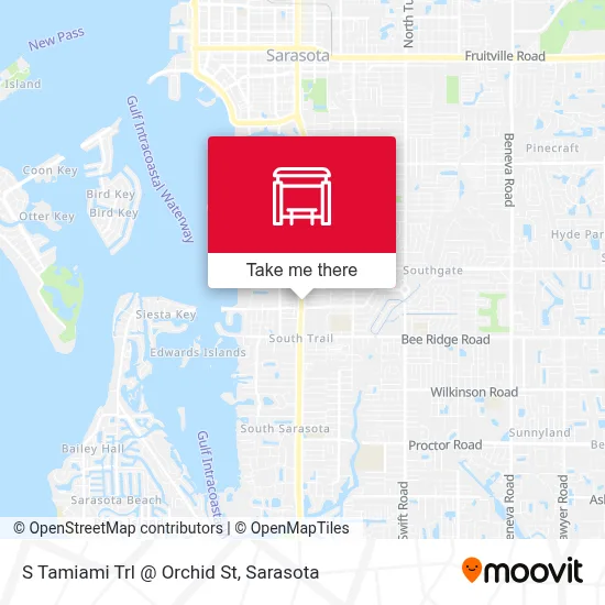 S Tamiami Trl @ Orchid St map