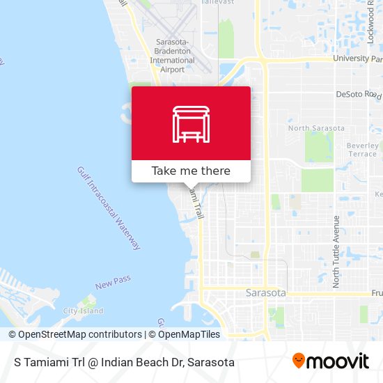 S Tamiami Trl @ Indian Beach Dr map