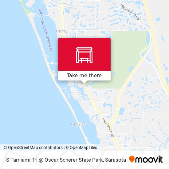 S Tamiami Trl @ Oscar Scherer State Park map