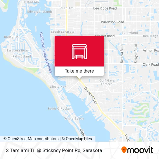 Mapa de S Tamiami Trl @ Stickney Point Rd
