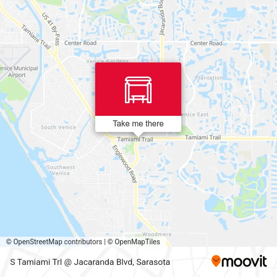 Mapa de S Tamiami Trl @ Jacaranda Blvd