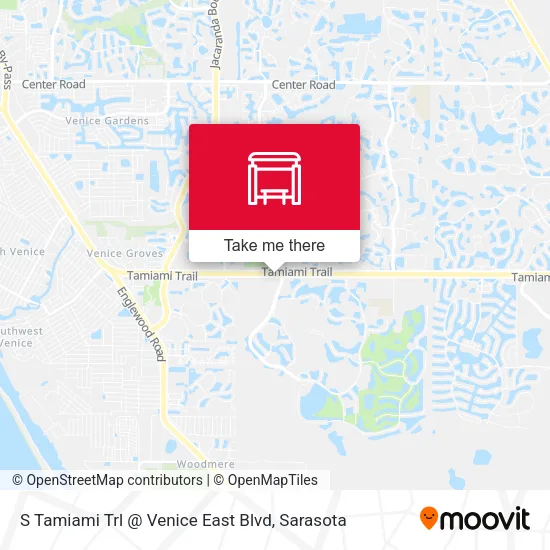 Mapa de S Tamiami Trl @ Venice East Blvd