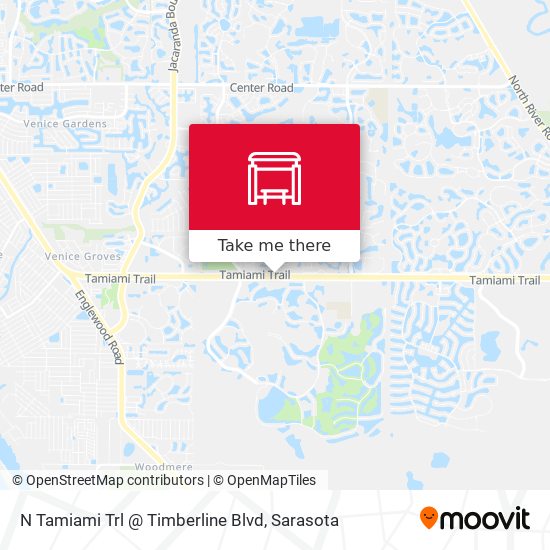 Mapa de N Tamiami Trl @ Timberline Blvd