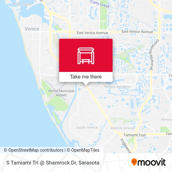 S Tamiami Trl @ Shamrock Dr map