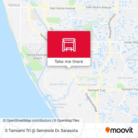 S Tamiami Trl @ Seminole Dr map