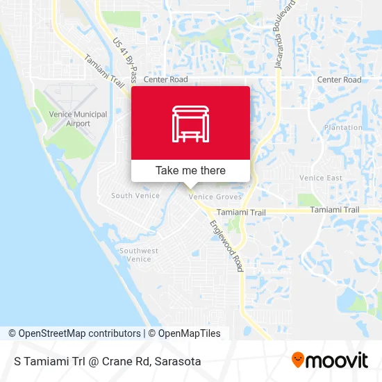 S Tamiami Trl @ Crane Rd map