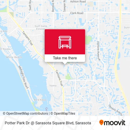 Mapa de Potter Park Dr @ Sarasota Square Blvd