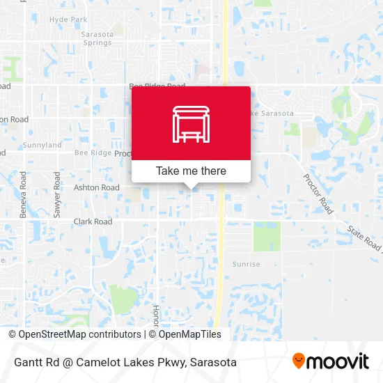 Mapa de Gantt Rd @ Camelot Lakes Pkwy