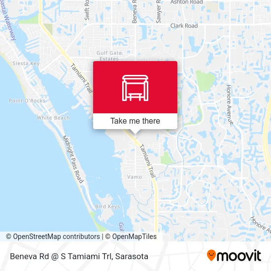 Mapa de Beneva Rd @ S Tamiami Trl