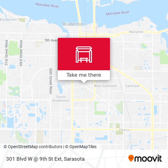 Mapa de 301 Blvd W @ 9th St Ext