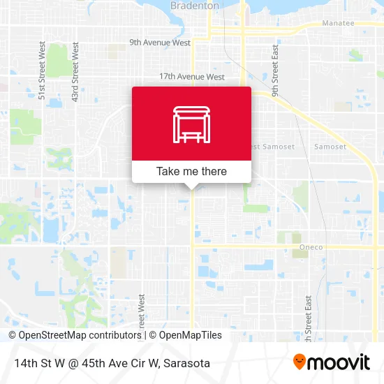 Mapa de 14th St W @ 45th Ave Cir W