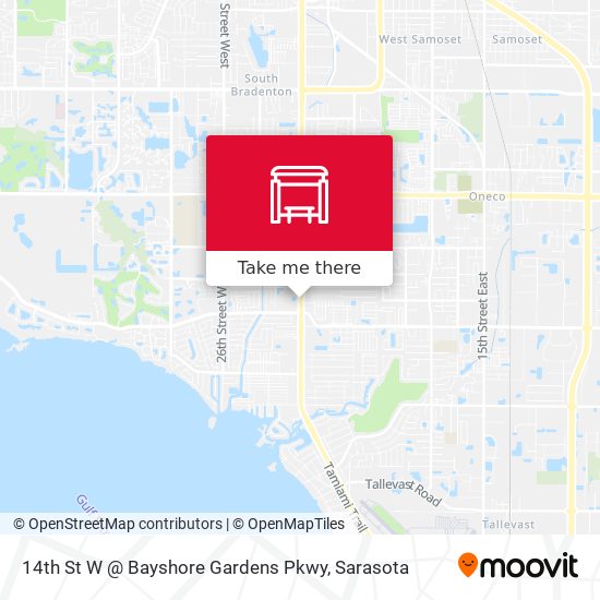 14th St W @ Bayshore Gardens Pkwy map