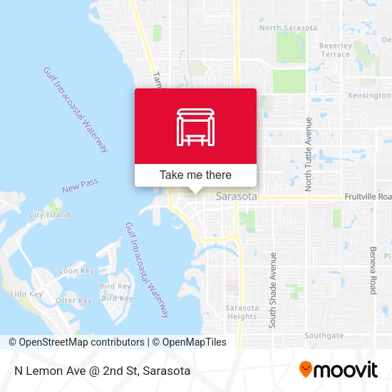 Mapa de N Lemon Ave @ 2nd St