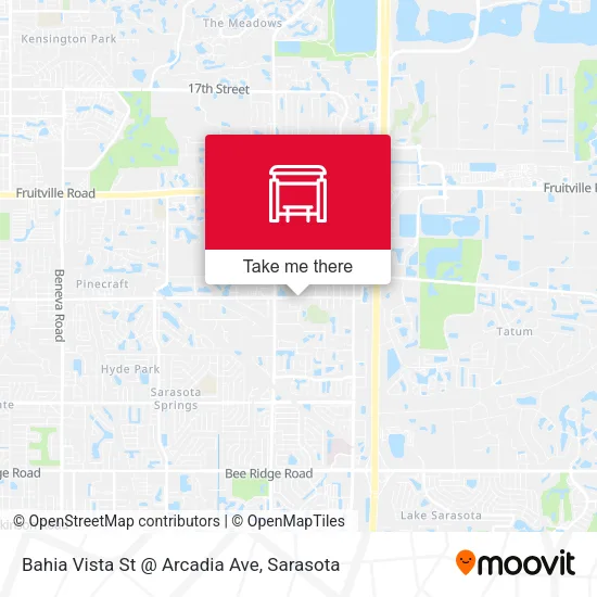 Mapa de Bahia Vista St @ Arcadia Ave