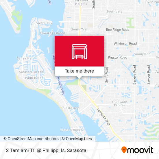 S Tamiami Trl @ Phillippi Is map