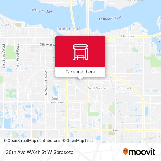 30th Ave W/6th St W map