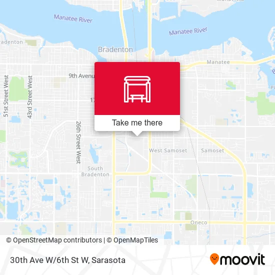 30th Ave W/6th St W map