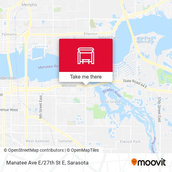 Manatee Ave E/27th St E map