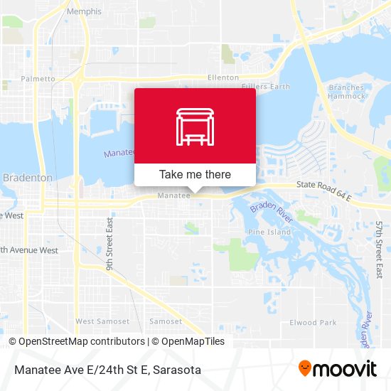 Manatee Ave E/24th St E map