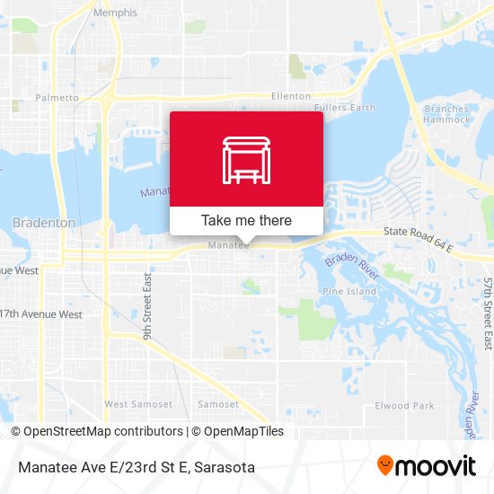 Manatee Ave E/23rd St E map