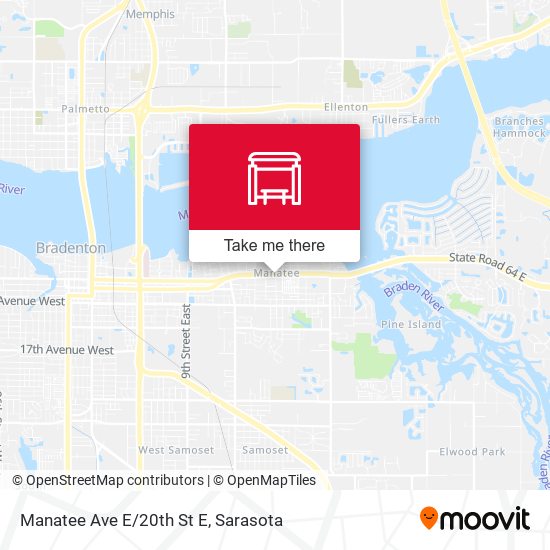 Manatee Ave E/20th St E map