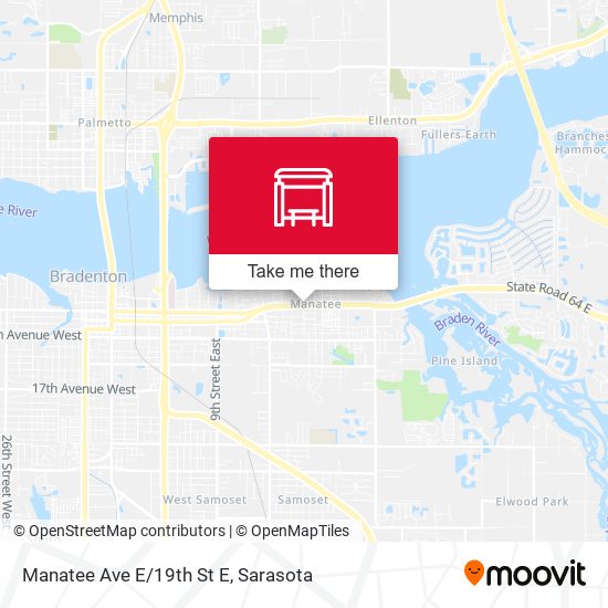 Manatee Ave E/19th St E map