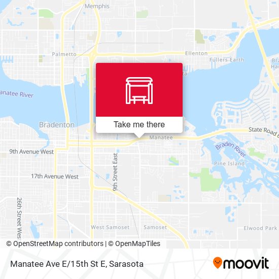 Manatee Ave E/15th St E map