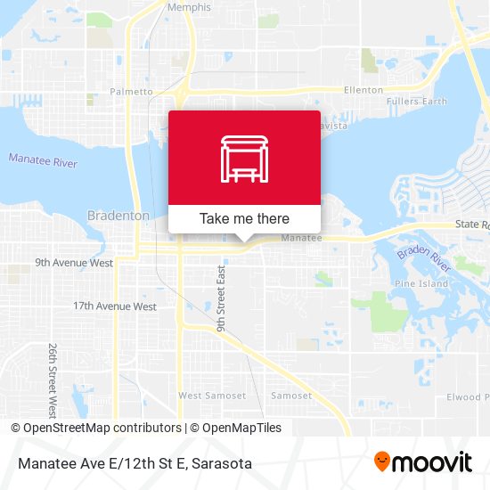 Manatee Ave E/12th St E map