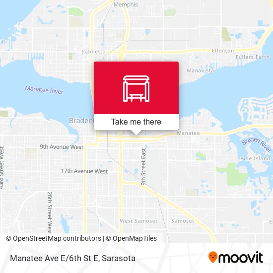Mapa de Manatee Ave E/6th St E