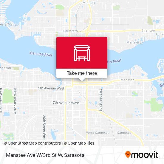 Manatee Ave W/3rd St W map