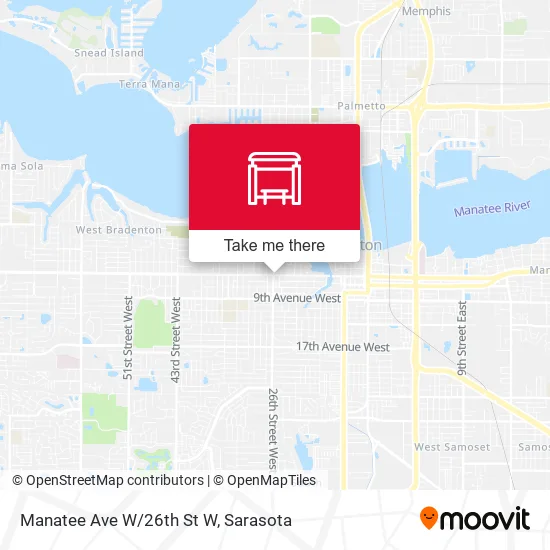 Manatee Ave W/26th St W map
