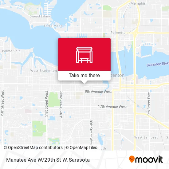 Manatee Ave W/29th St W map