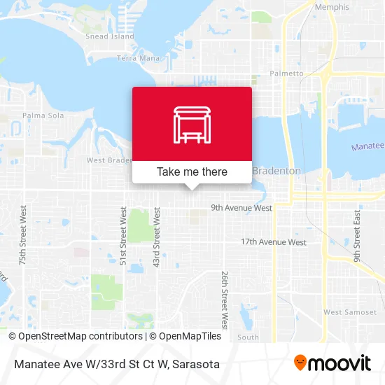 Manatee Ave W/33rd St Ct W map