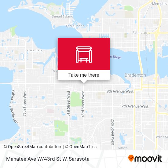Mapa de Manatee Ave W/43rd St W