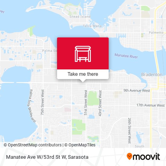 Manatee Ave W/53rd St W map