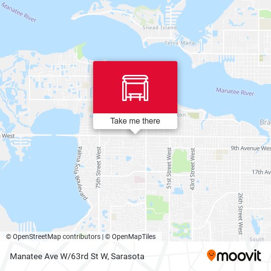 Manatee Ave W/63rd St W map