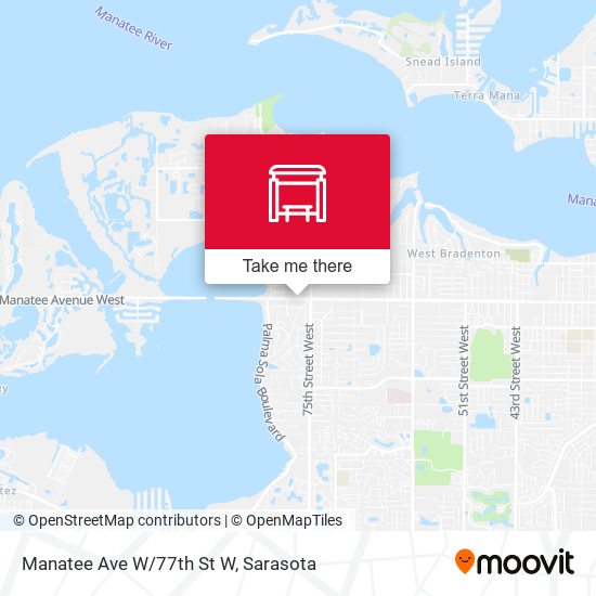 Manatee Ave W/77th St W map