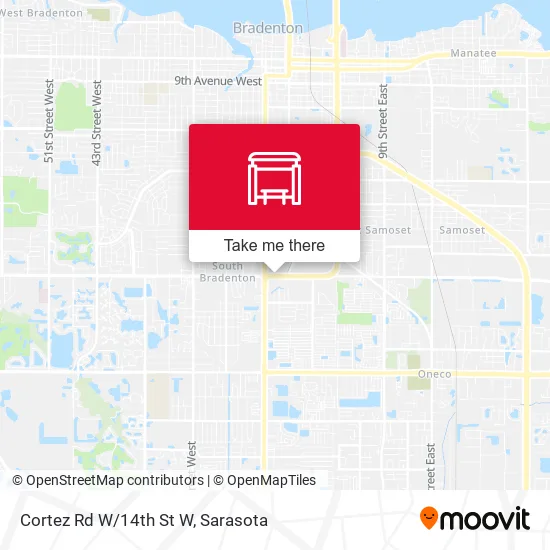 Cortez Rd W/14th St W map