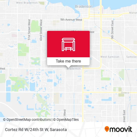 Cortez Rd W/24th St W map