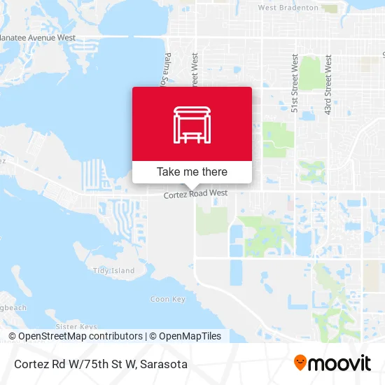 Cortez Rd W/75th St W map