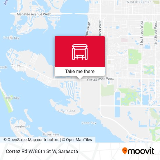 Cortez Rd W/86th St W map
