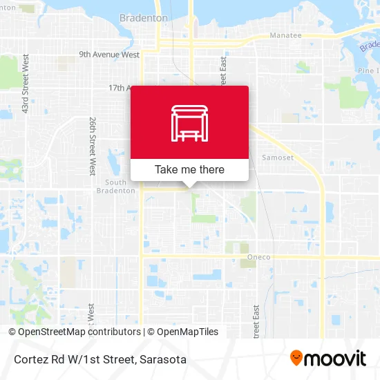 Cortez Rd W/1st Street map