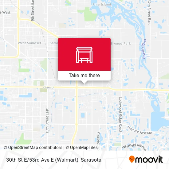 Mapa de 30th St E/53rd Ave E (Walmart)